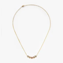 2 Carat Desert Diamond Curved Bar Necklace