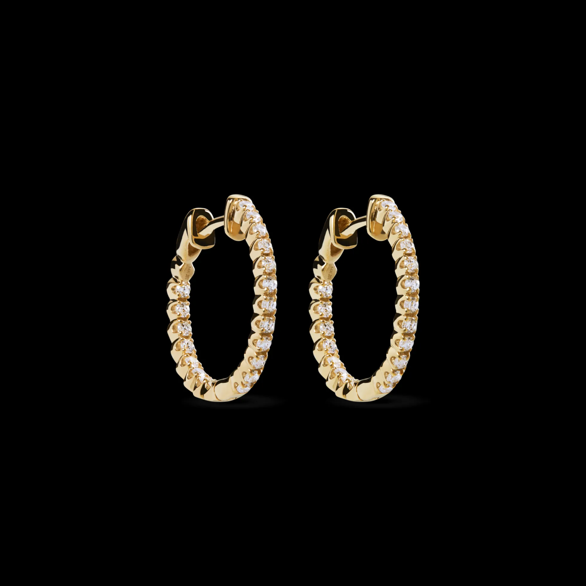 1/2 Carat Diamond Hoop Earrings