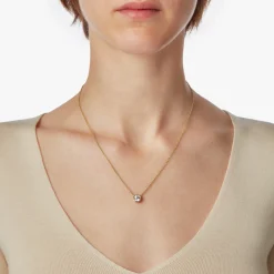 1 Carat Round Diamond Necklace