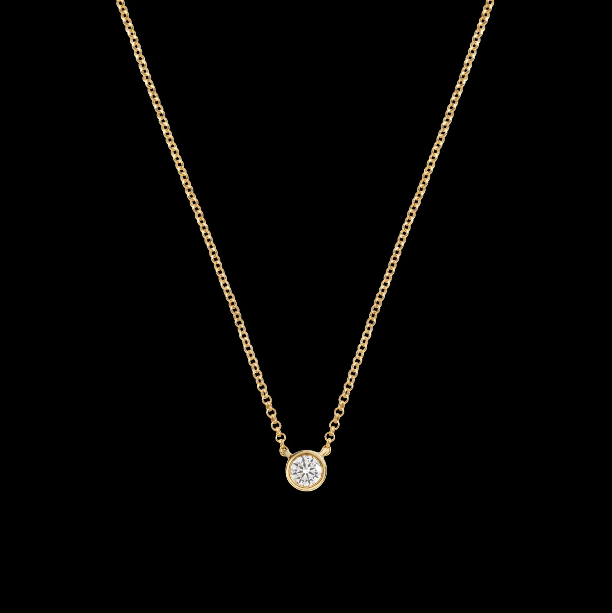 1/4 Carat Round Diamond Necklace