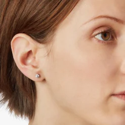 1 Carat Round Diamond Studs