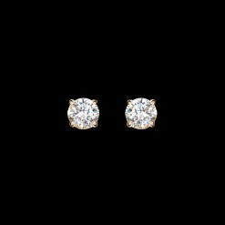 1 Carat Round Diamond Studs