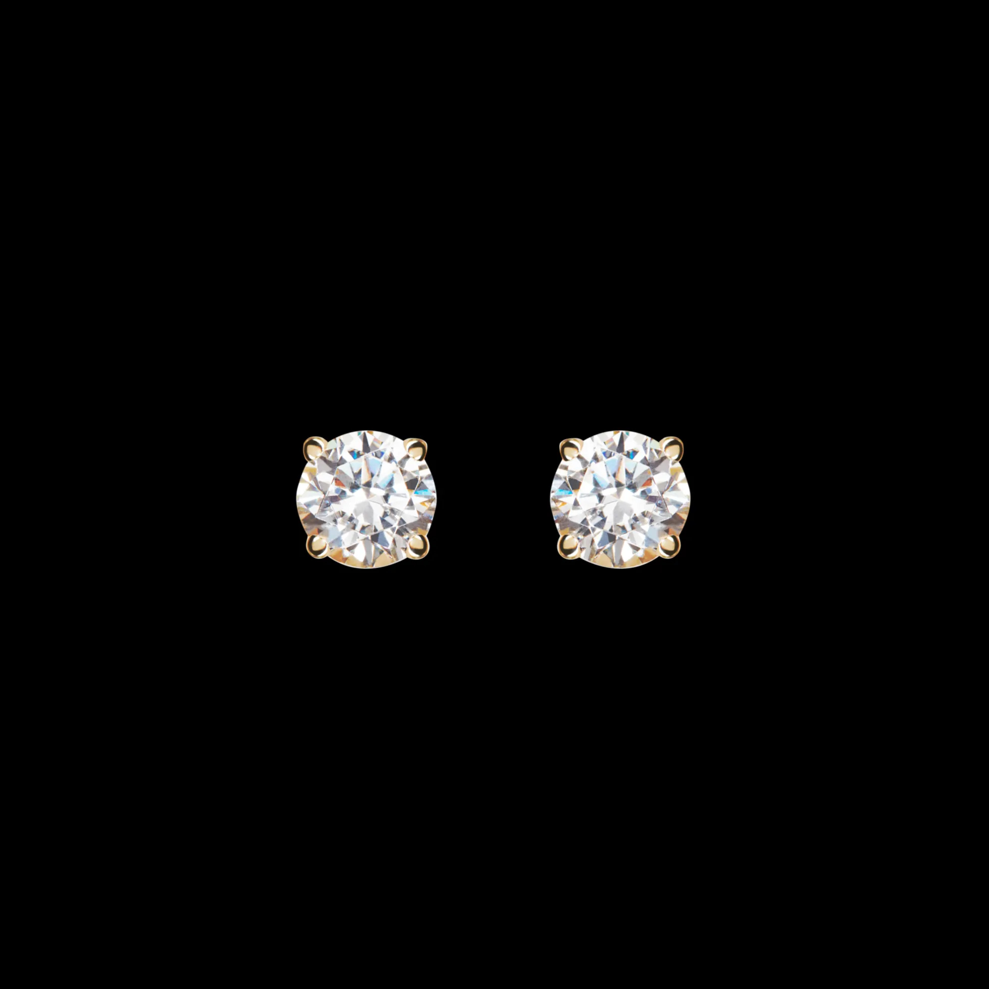 1 Carat Round Diamond Studs