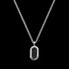 Black Diamond Pave Tag Necklace