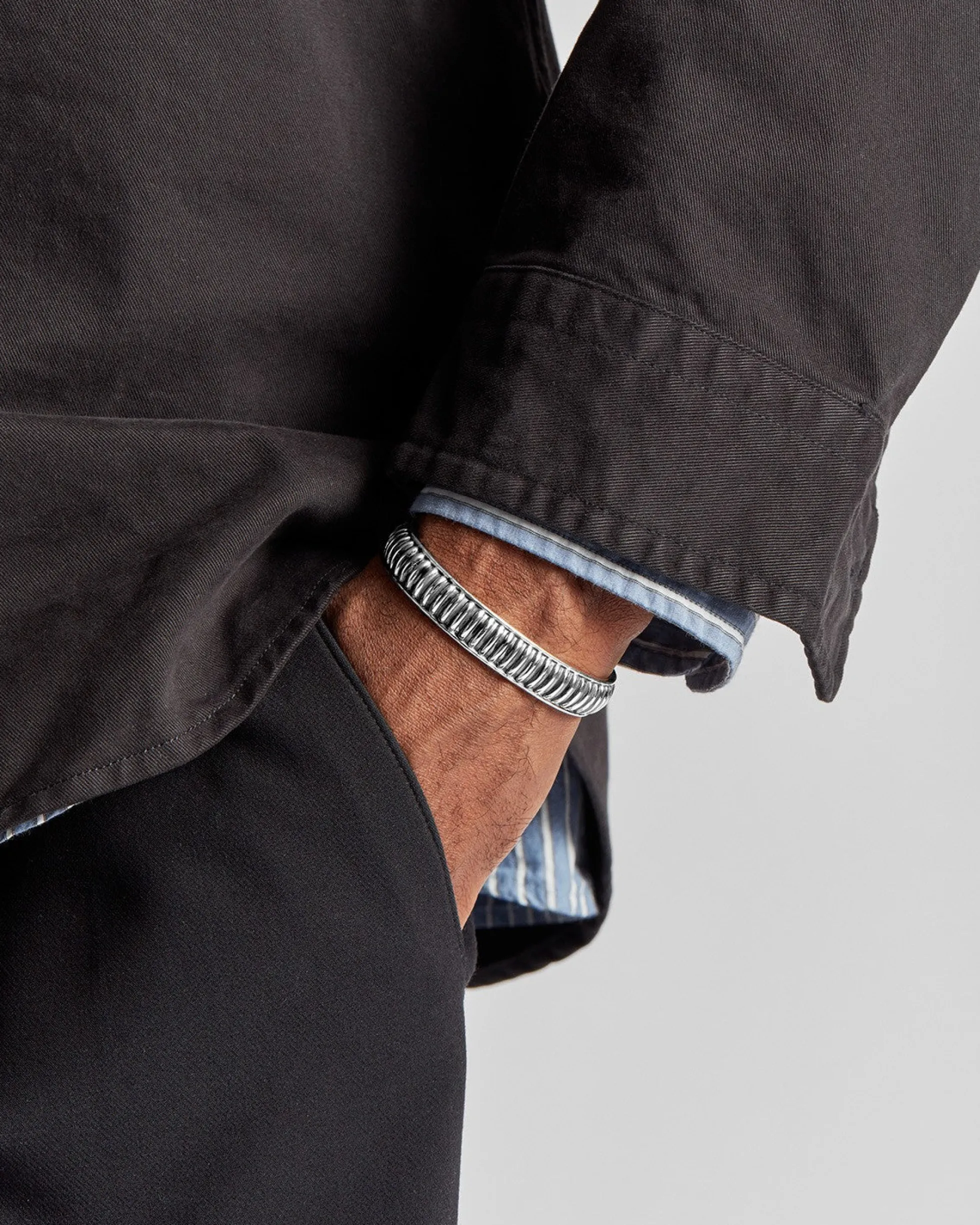 Coin Edge Cuff Bracelet