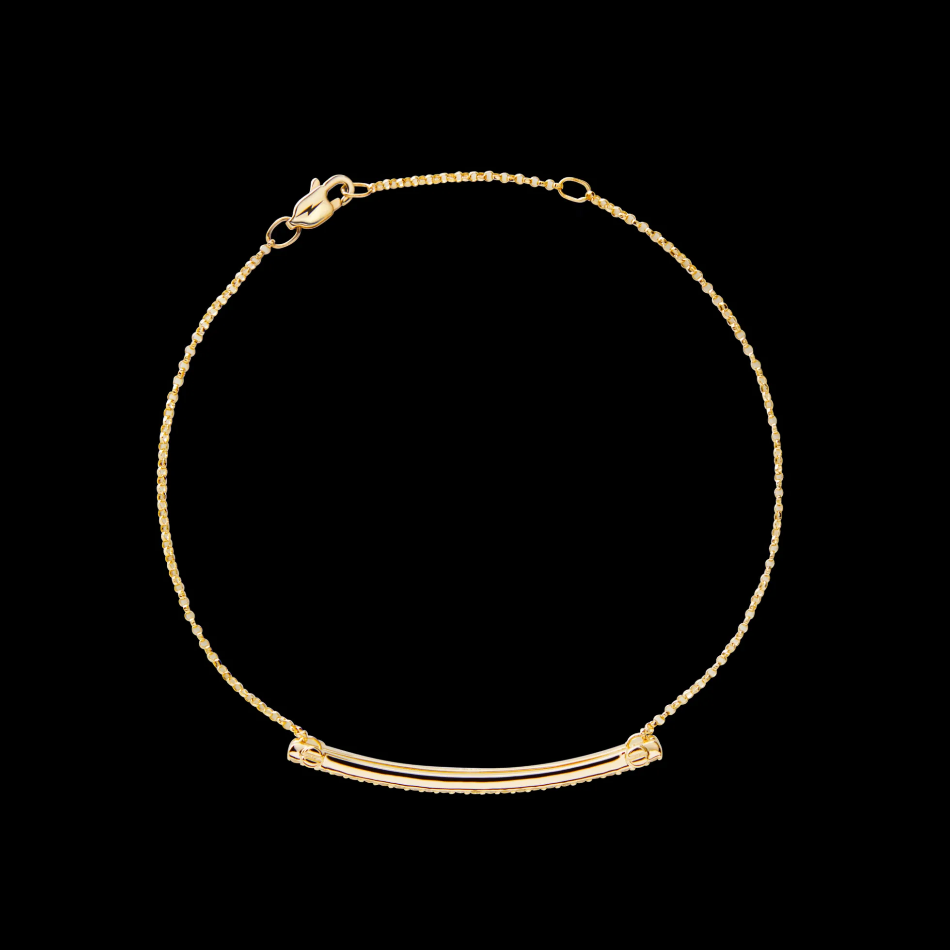 Diamond Pave Rivet Double Row Necklace