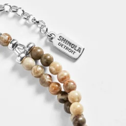 Double Row Petoskey Beaded Bracelet