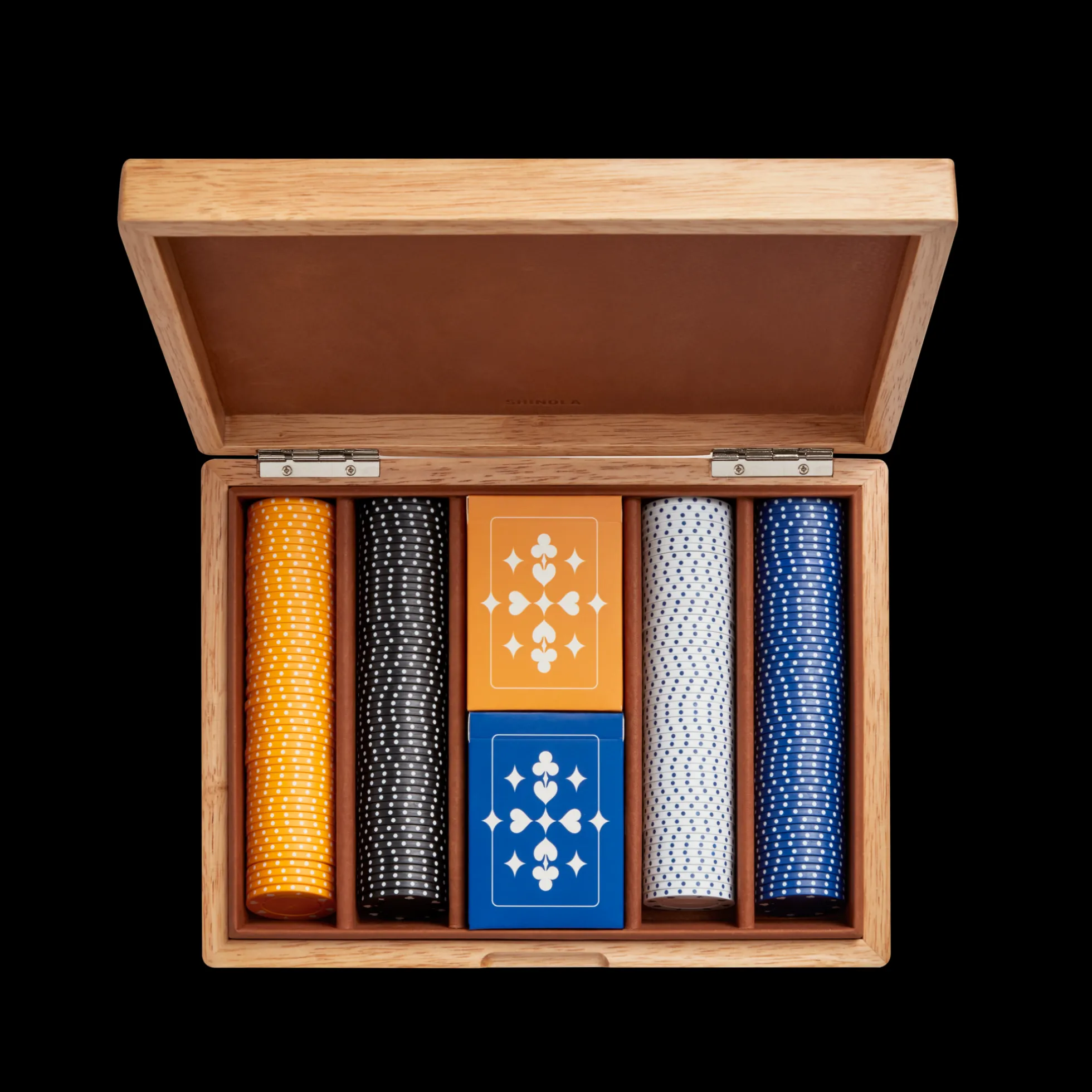 Lacquered Wood Poker Set