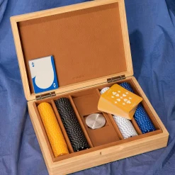 Lacquered Wood Poker Set