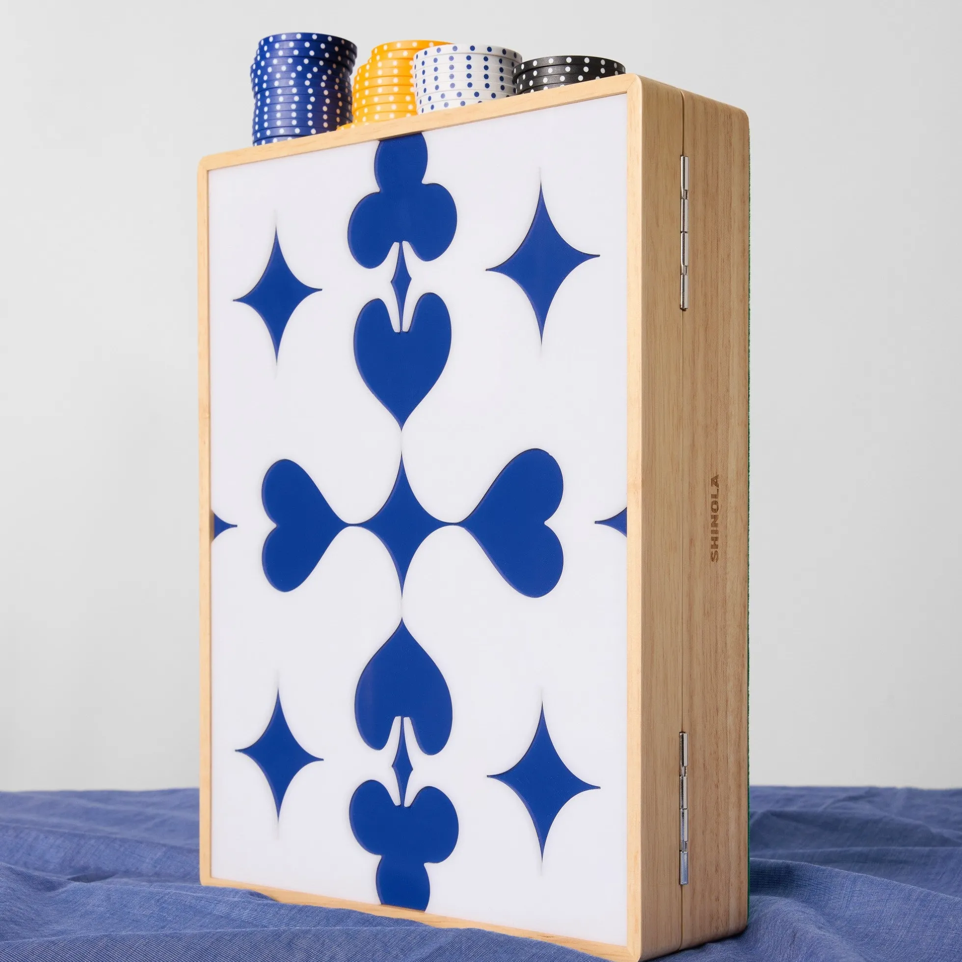 Lacquered Wood Poker Set