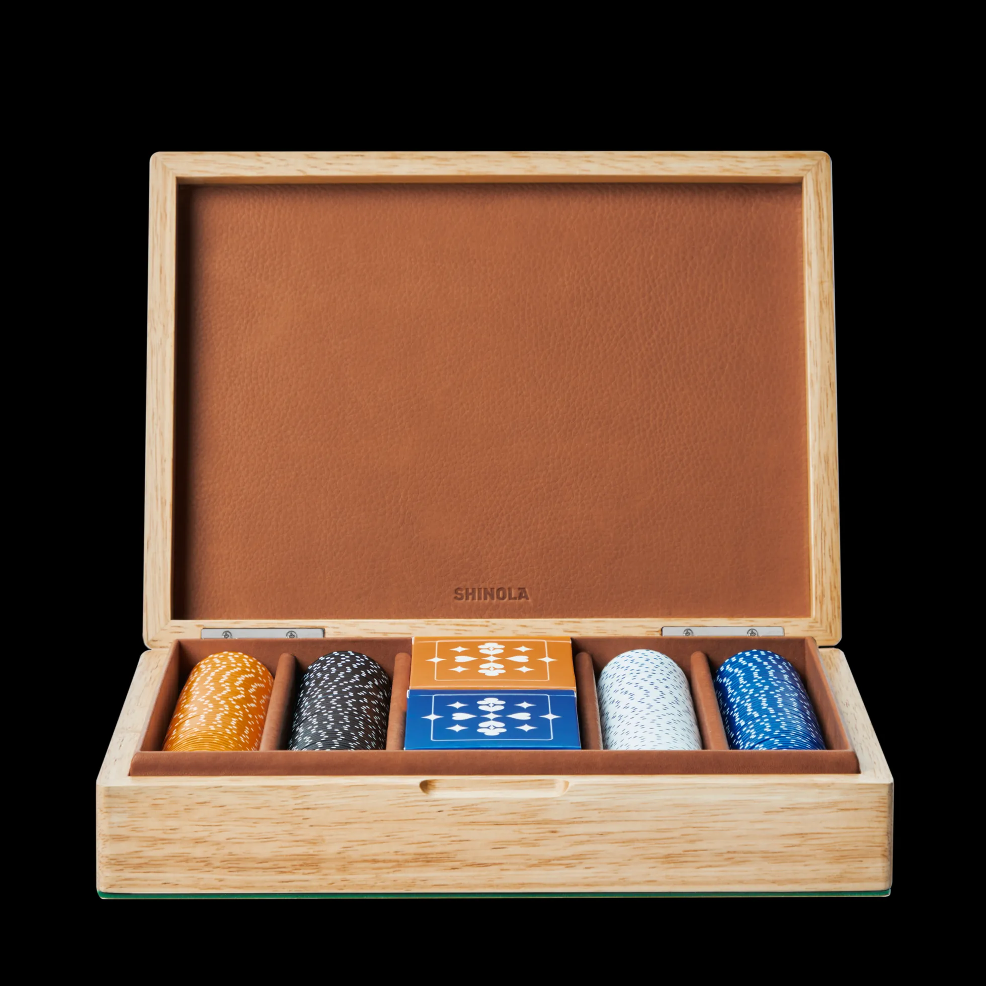 Lacquered Wood Poker Set