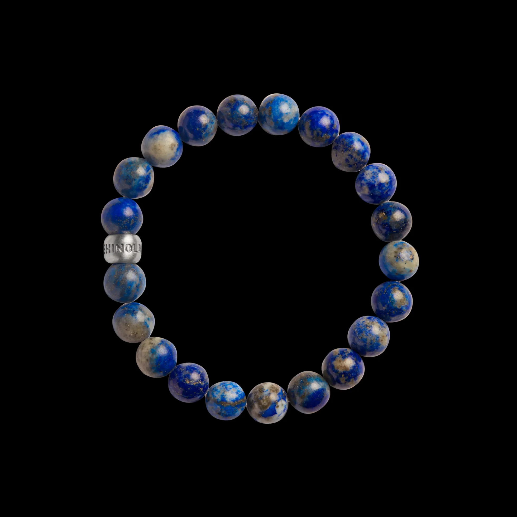8mm Beaded Lapis Bracelet