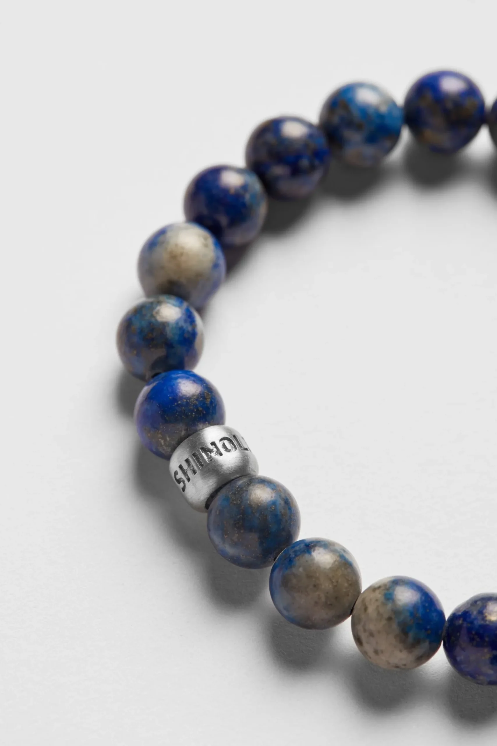 8mm Beaded Lapis Bracelet