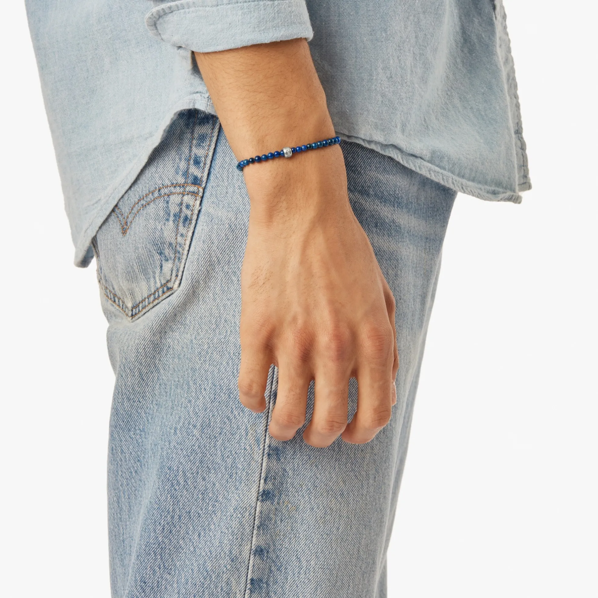 4mm Beaded Lapis Bracelet