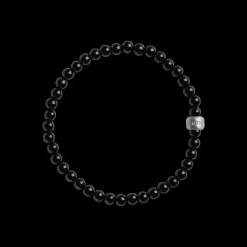 4mm Beaded Onyx Bracelet