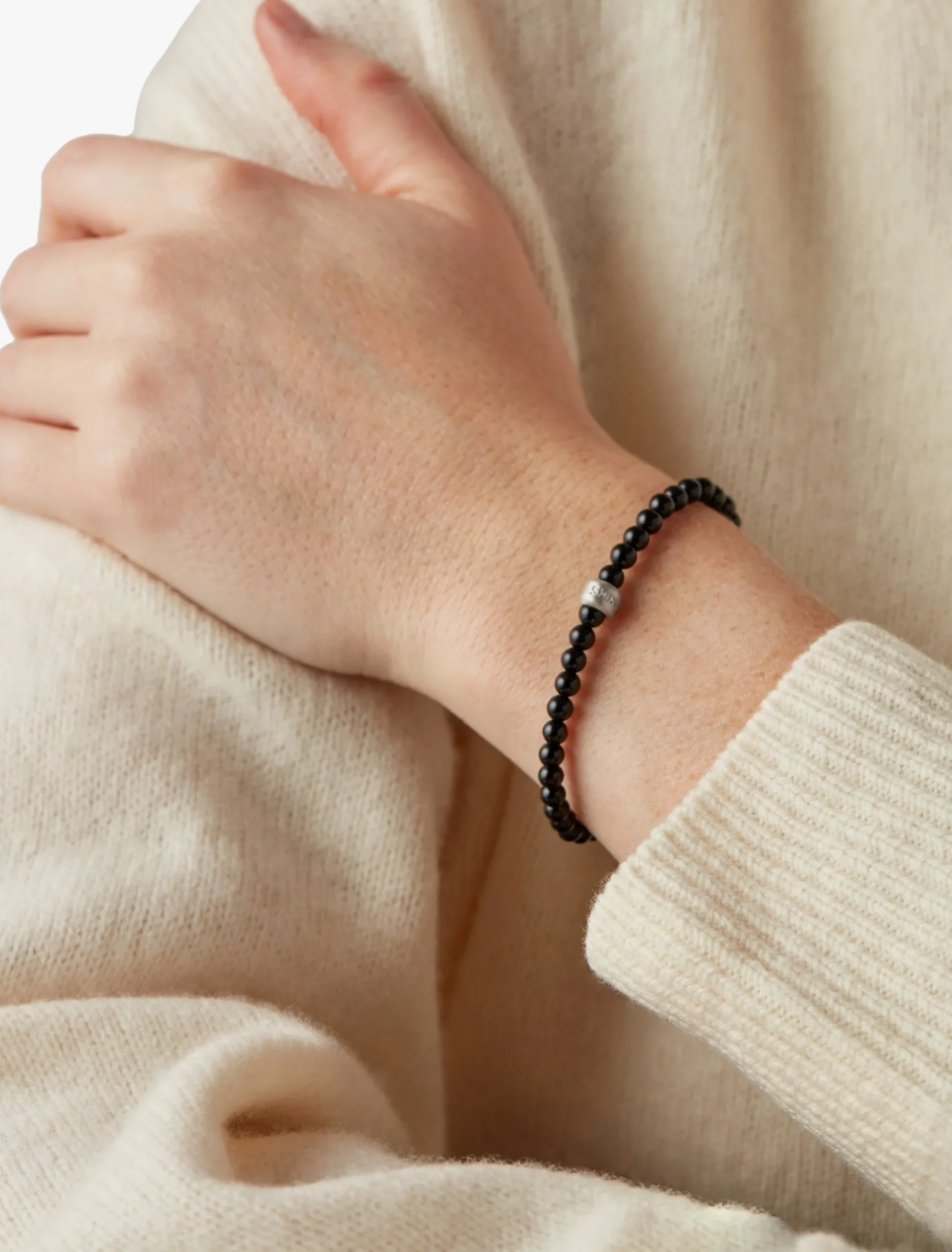 4mm Beaded Onyx Bracelet