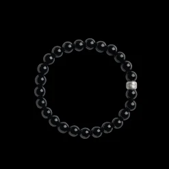 8mm Beaded Onyx Bracelet