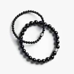 8mm Beaded Onyx Bracelet