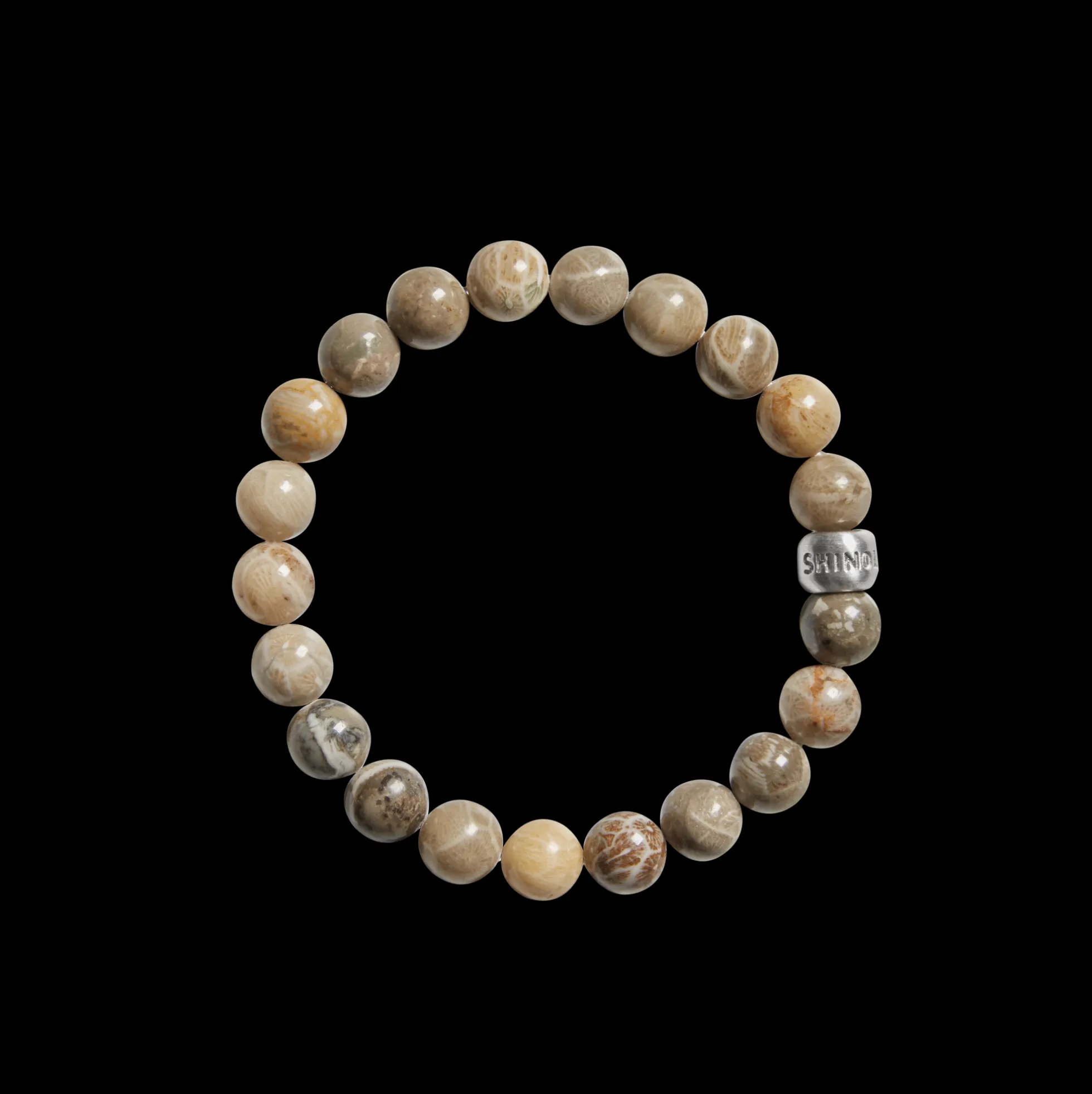 8mm Beaded Petoskey Bracelet