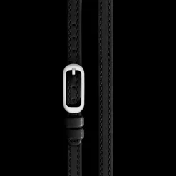 8mm Black Double Wrap Leather Watch Strap
