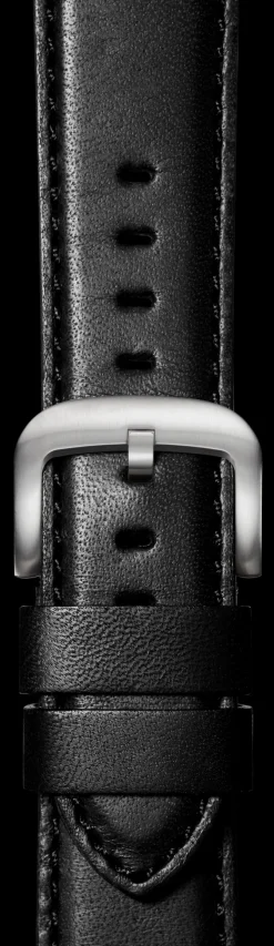 20mm Black Leather Apple Watch Strap