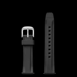 20mm Black Rubber Watch Strap