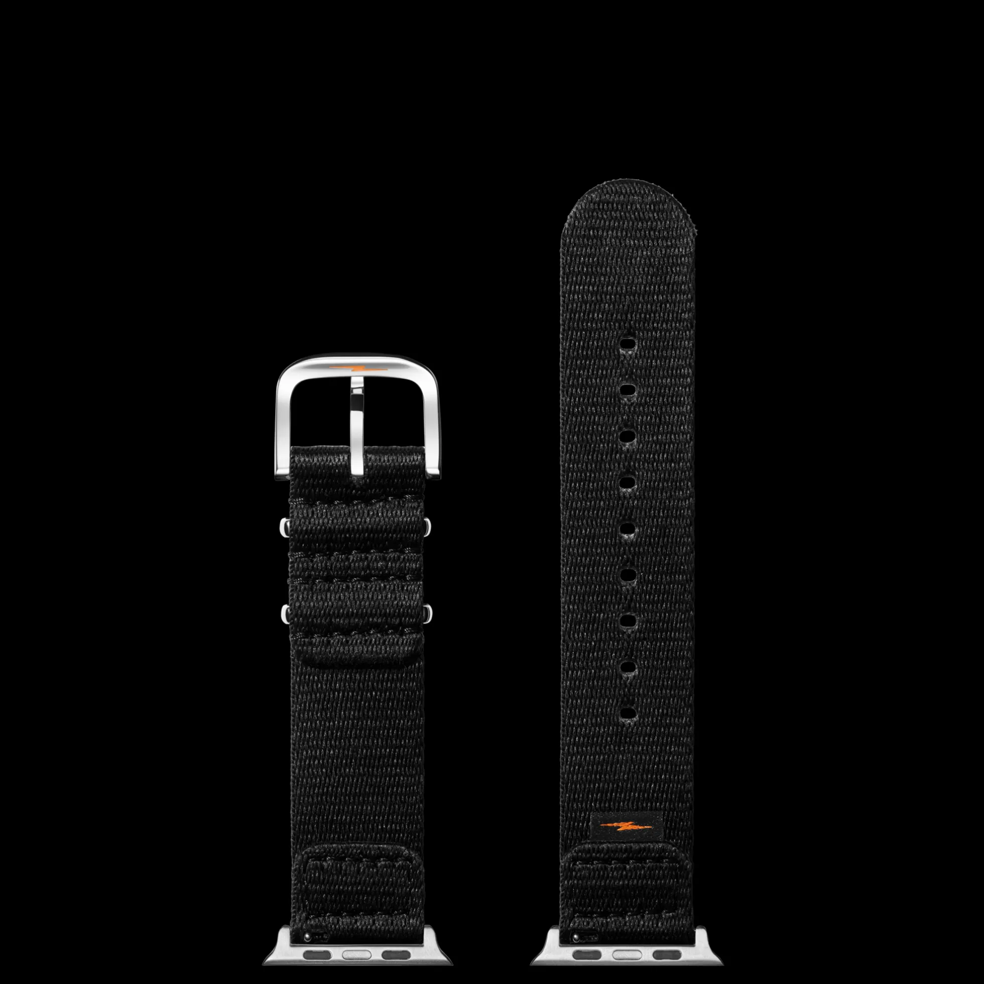 20mm Black Split Nylon Apple Watch Strap