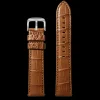 24mm Cognac Alligator Leather Watch Strap (Long)