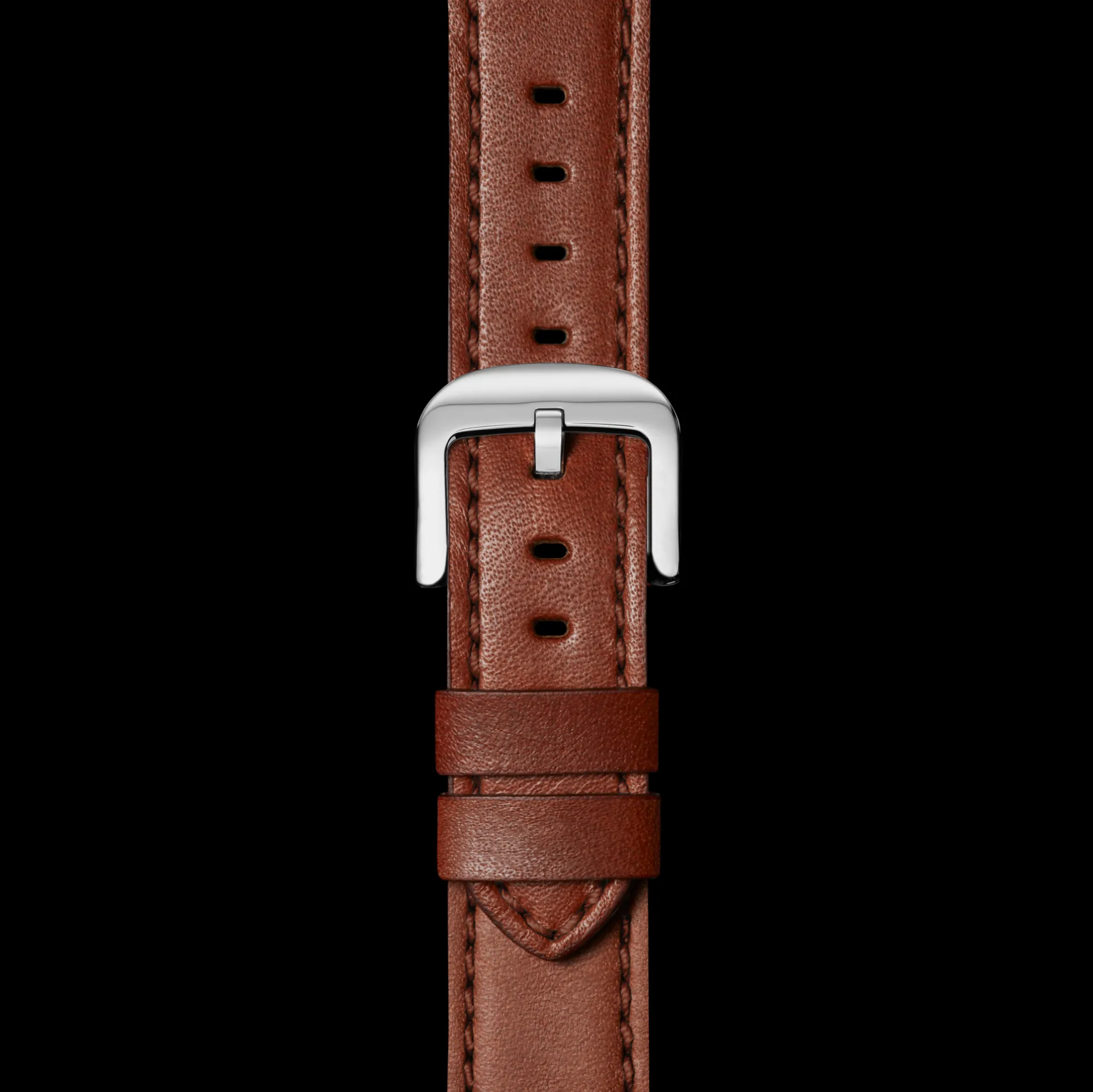 22mm Dark Cognac Leather Watch Strap