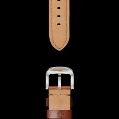 22mm Dark Cognac Leather Watch Strap