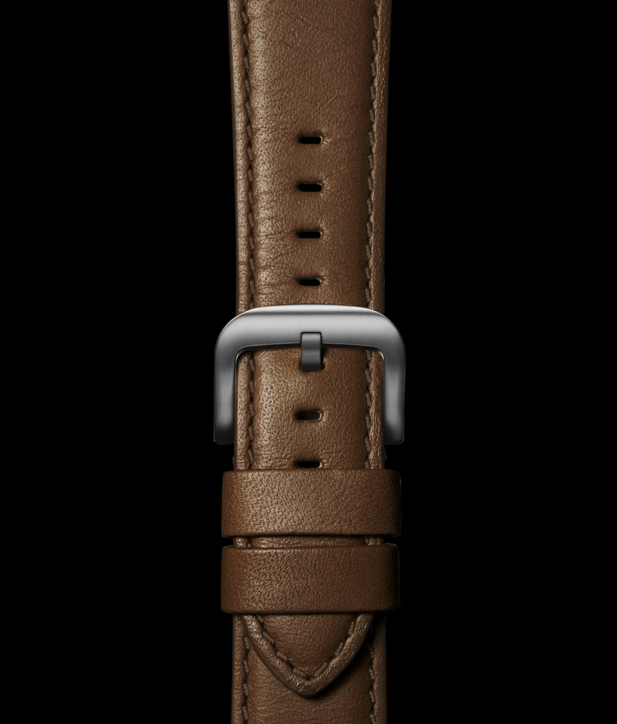 20mm Dark Nut Brown Leather Apple Watch Strap