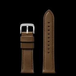 24mm Dark Nut Brown Leather Watch Strap