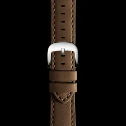 20mm Dark Nut Brown Leather Watch Strap