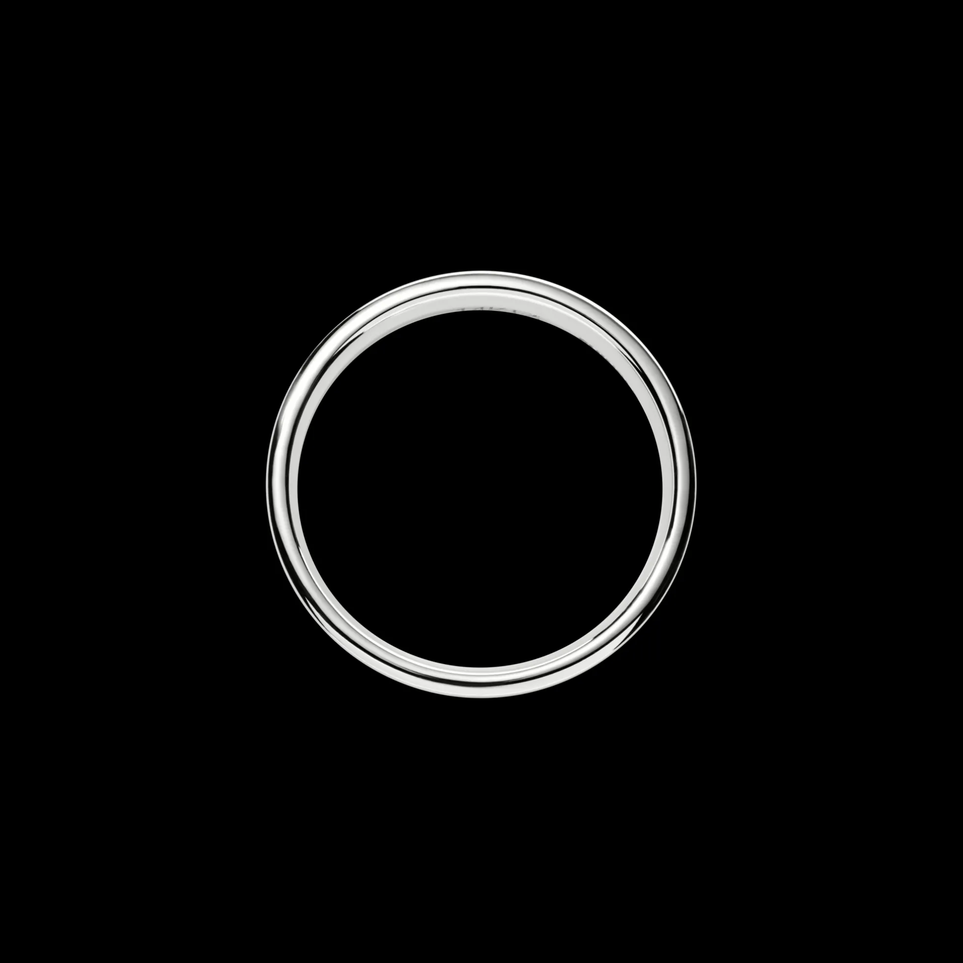 4mm Flat White Gold Band