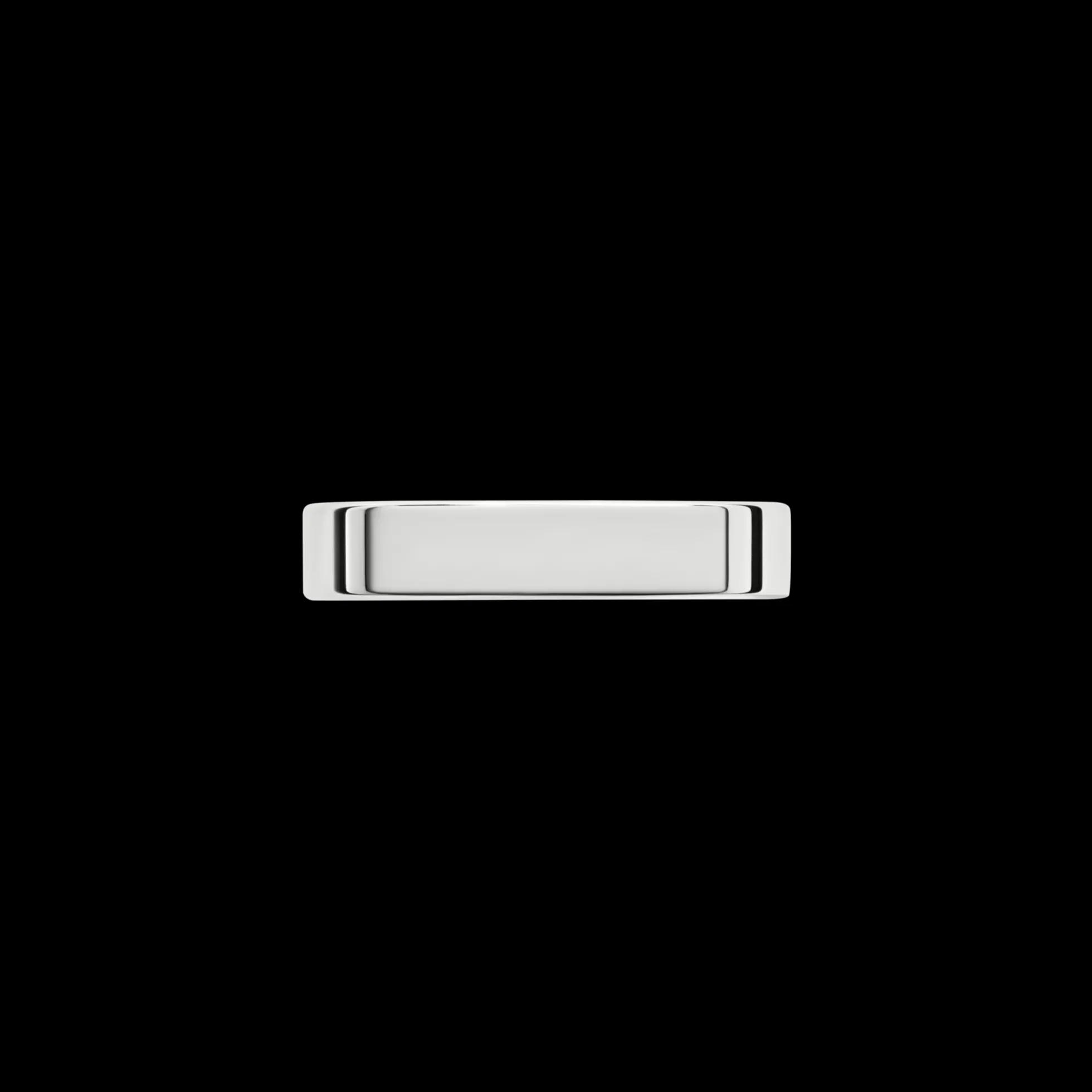 4mm Flat White Gold Band
