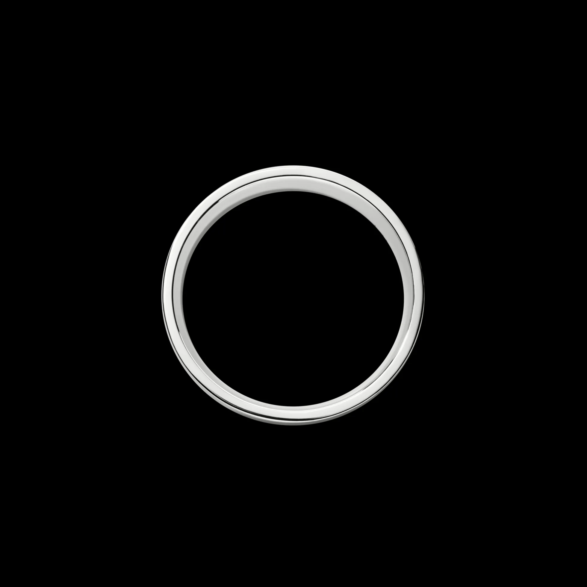 6mm Flat White Gold Band