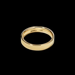 4mm Flat Yellow Gold Band