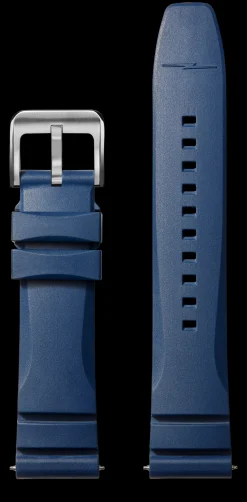 22mm Midnight Blue Expandable Dive Rubber Watch Strap