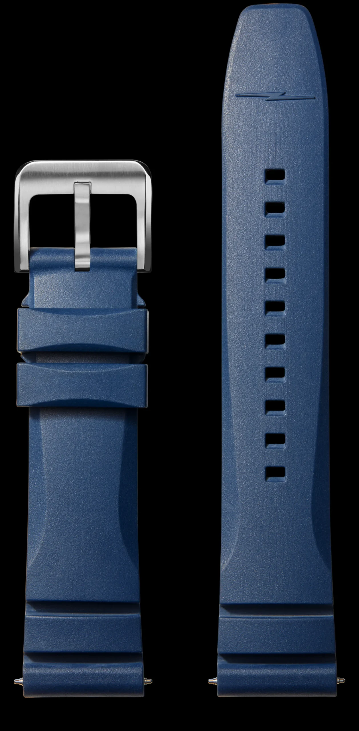 22mm Midnight Blue Expandable Dive Rubber Watch Strap