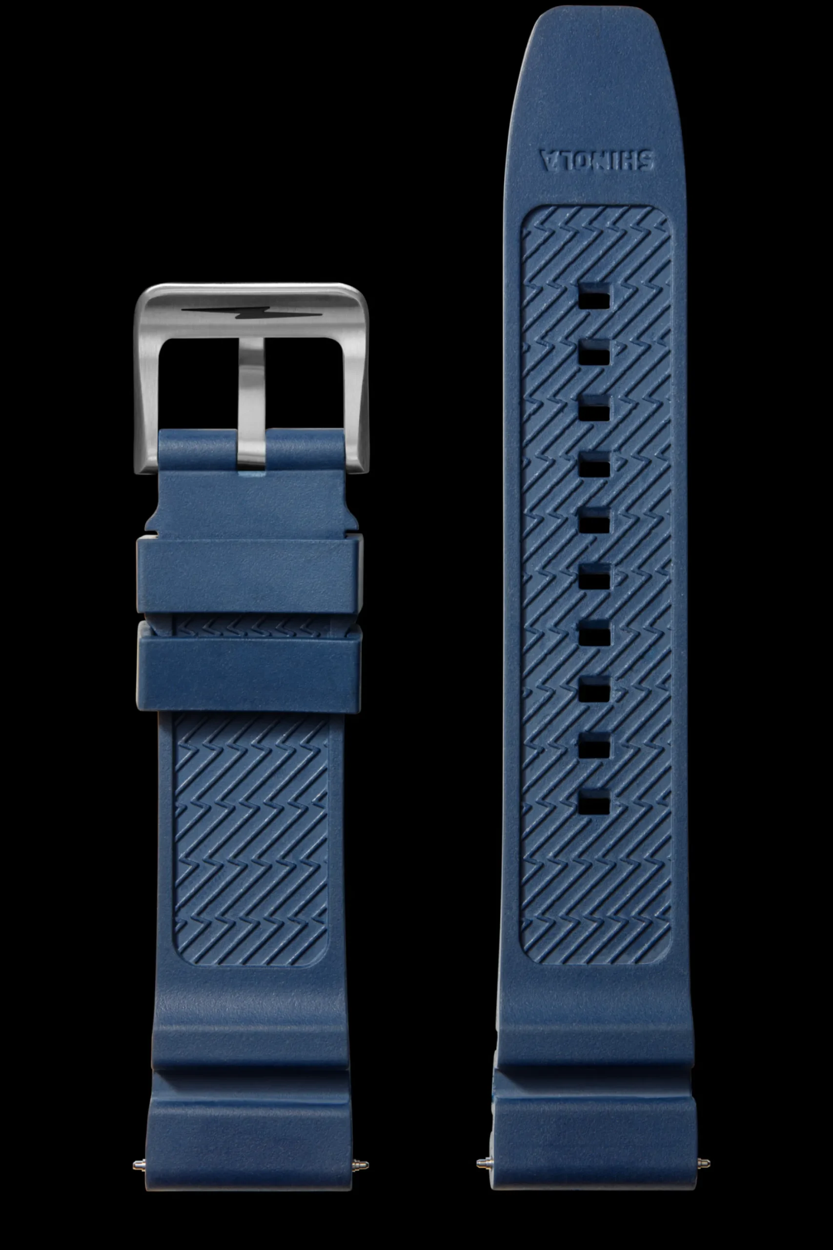 22mm Midnight Blue Expandable Dive Rubber Watch Strap