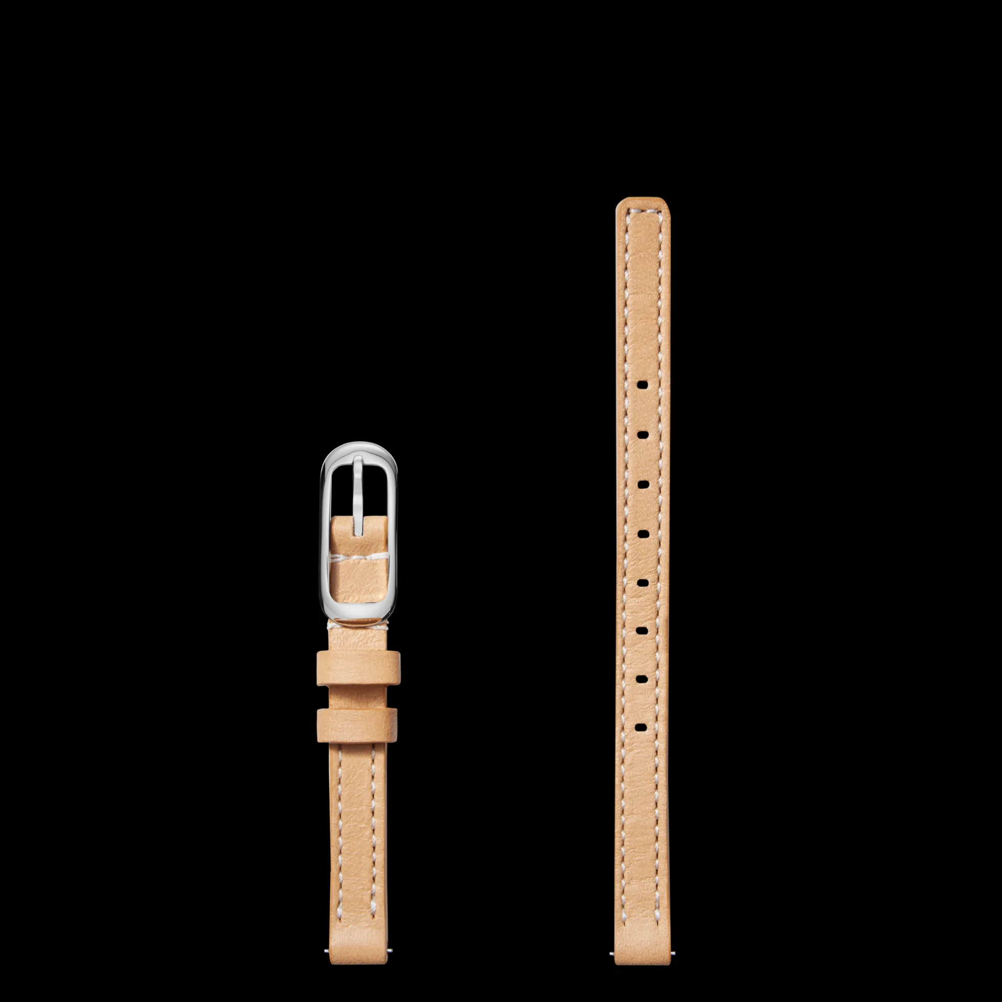 8mm Natural Leather Watch Strap