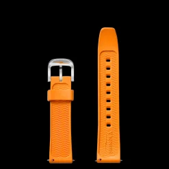 20mm Orange Rubber Watch Strap