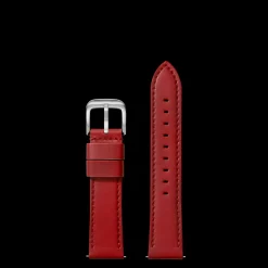 20mm Pop Red Leather Watch Strap