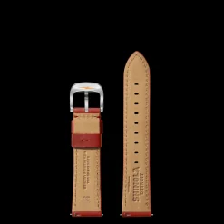 20mm Pop Red Leather Watch Strap