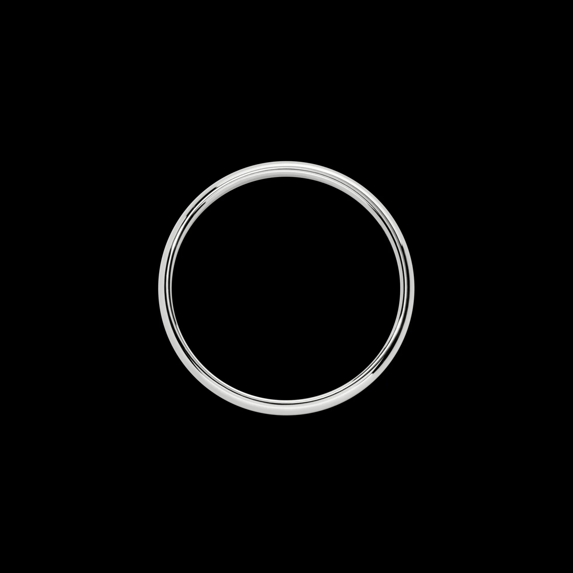 2mm Round White Gold Band