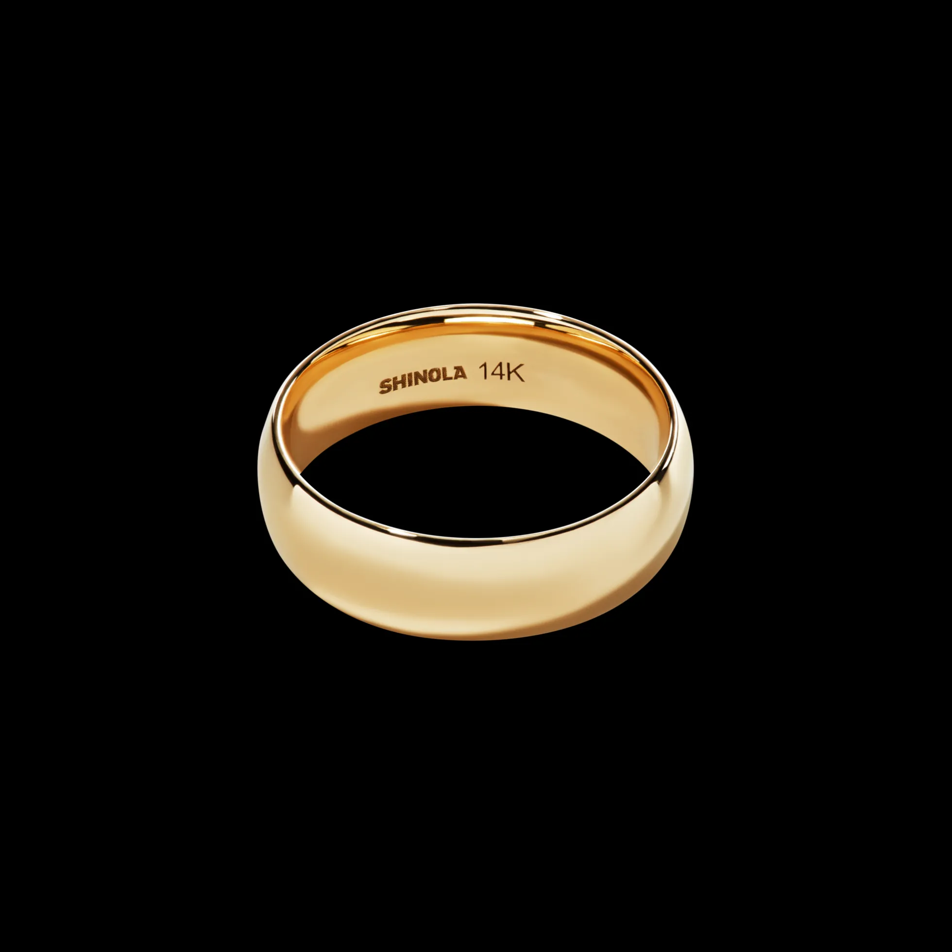 6mm Round Yellow Gold Band