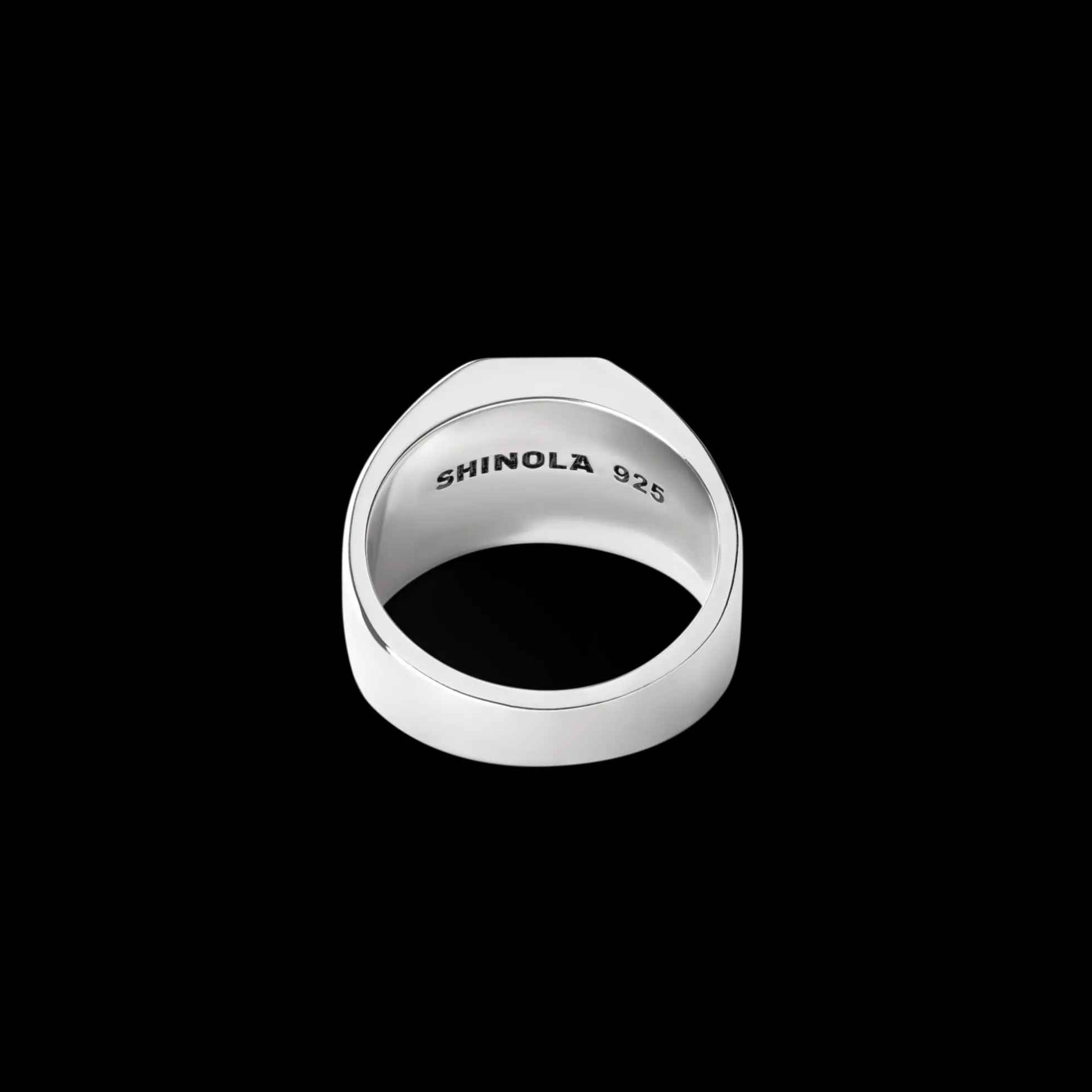 Octagonal Inlay Signet Ring Petoskey