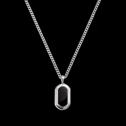 Onyx Tag Necklace