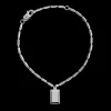 Petite Rectangular Tag Chain Bracelet