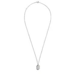 Turquoise Inlay Tag Necklace